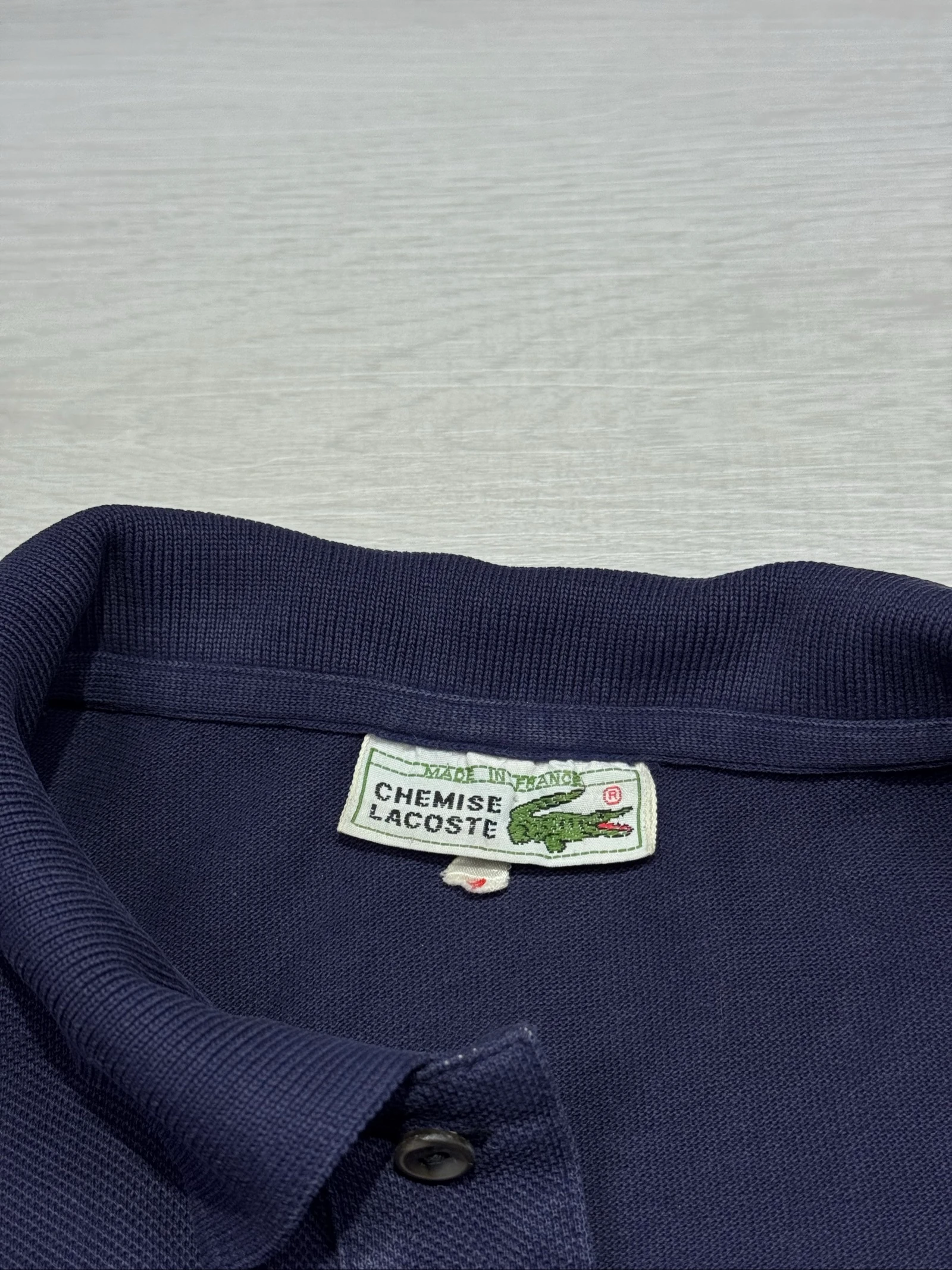 Lacoste Vintage Polo Shirt Made In France Navy Blue Size 4 – photo 7